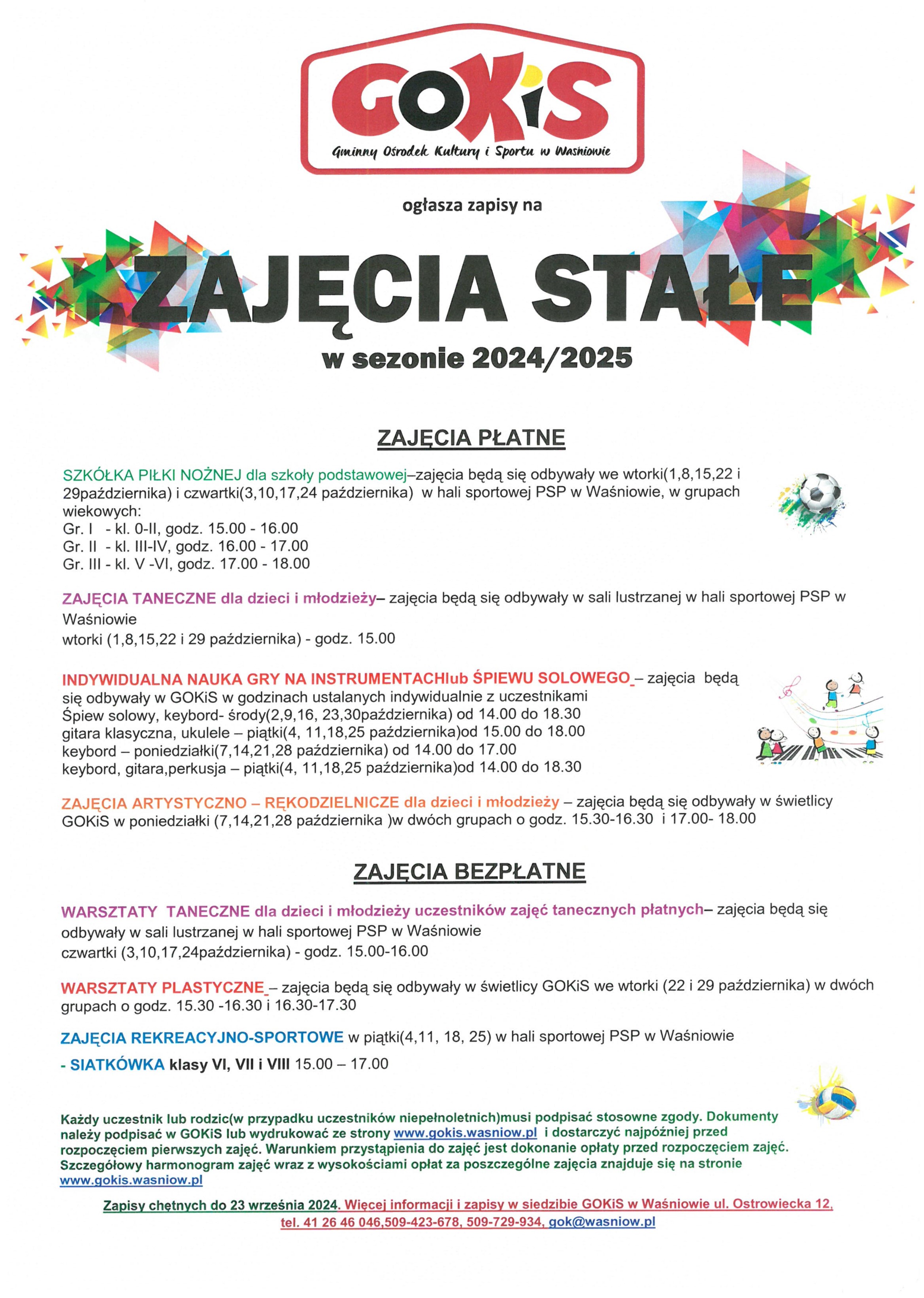 zajęcia stałe