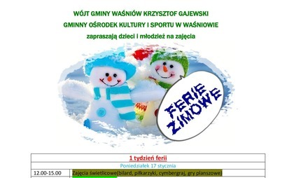 Zdjęcie do ferie zimowe 2022