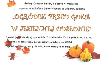 Zdjęcie do Ogr&oacute;dek przed GOKiS w jesiennej odsłonie