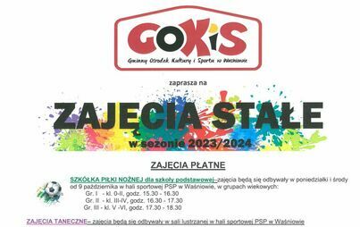 Zdjęcie do ZAJĘCIA STAŁE 2023-2024 zapisy