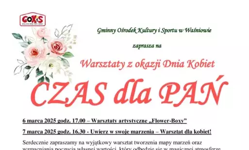 Zdjęcie do CZAS DLA PAŃ - warsztaty z okazji Dnia Kobiet